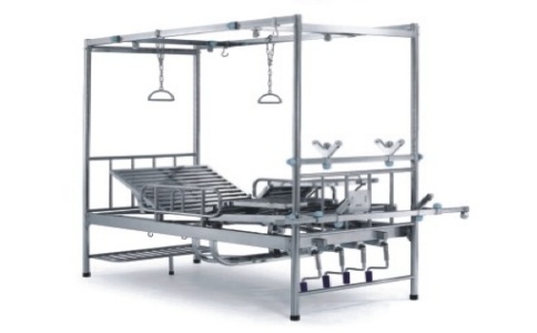 栩烽不銹鋼手動四搖傾斜分腿骨科床XF807