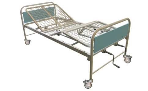 栩烽鋼塑手動雙搖護理床XF842